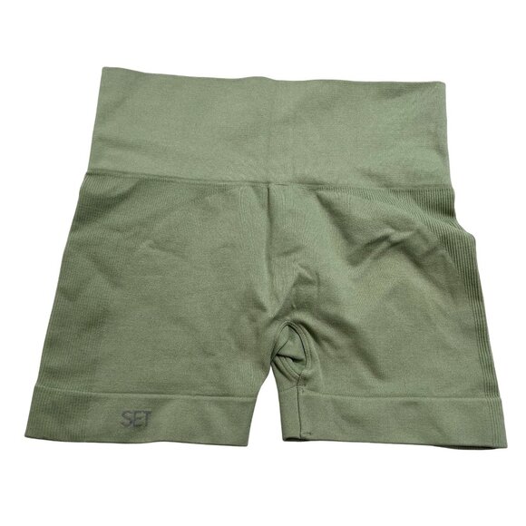 SET Active Sculptflex Mini Bike Shorts in Green - Picture 1 of 3